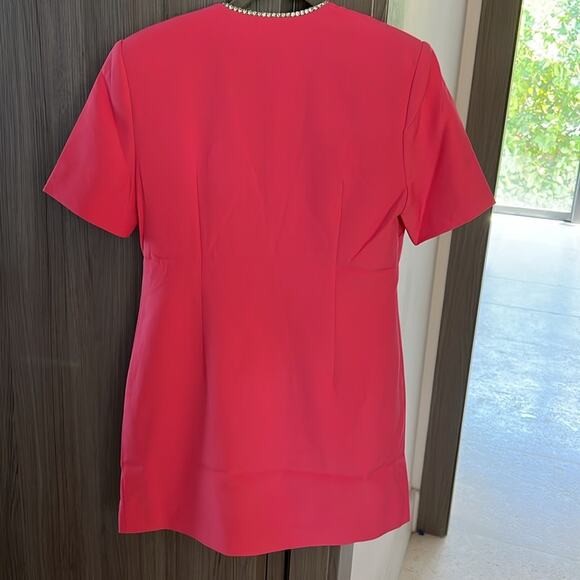 Rumored Pink Mini Dress with Pearl Detail - Picture 6 of 10